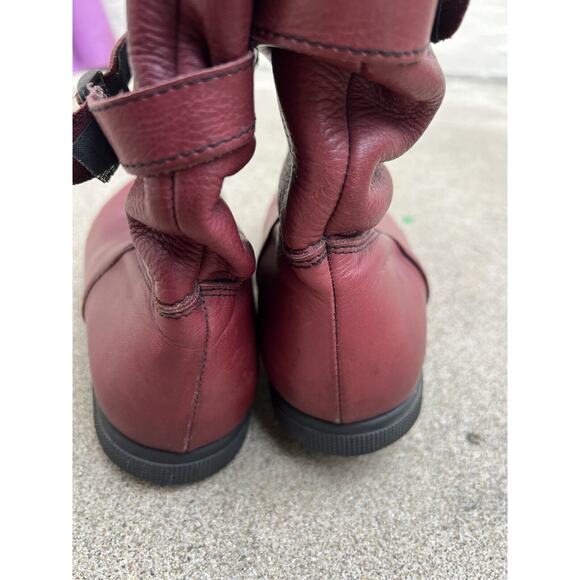 Red Leather Boots Size 45 Generra Collection Camoos - Picture 5 of 5